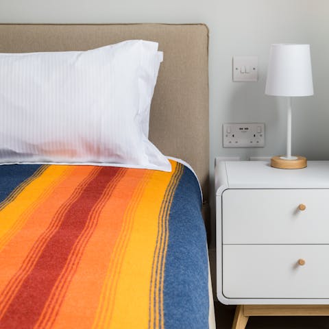 Sprawl out in the comfortable king-sized bed and drift off to sleep