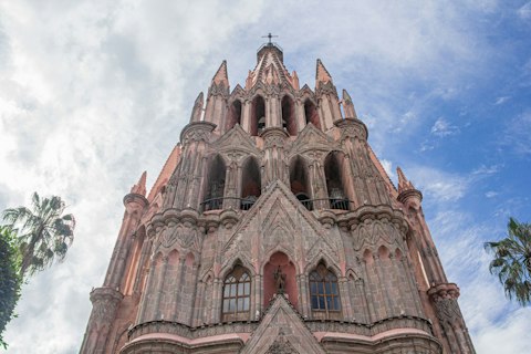 Marvel at San Miguel's iconic church, a sixteen-minute walk