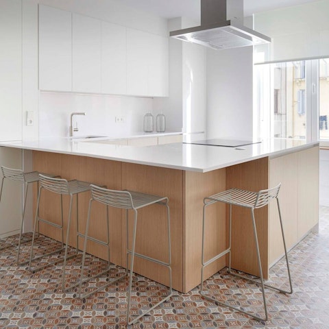 Take full advantage of the well-equipped, sleek kitchen