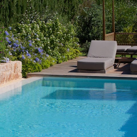 Cool off in the pristine pool