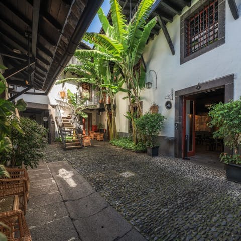 Enjoy a wine tasting experience at the winery downstairs