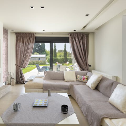 Take a break from the sun in the living area