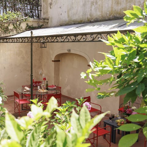 Savour the sunshine from your own secluded garden