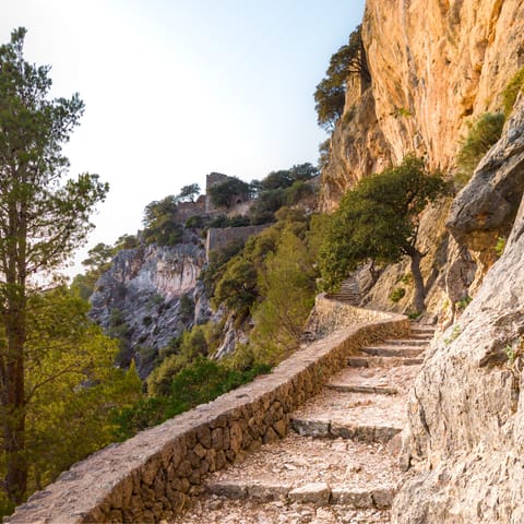 Make the most of your setting in the mountains of Alaro – it's a great spot for hiking