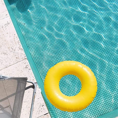 Soak up the sun from the private heated pool