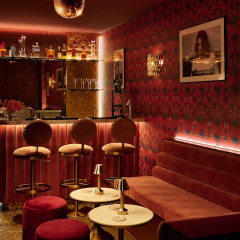 Discover the hidden bar tucked inside the home