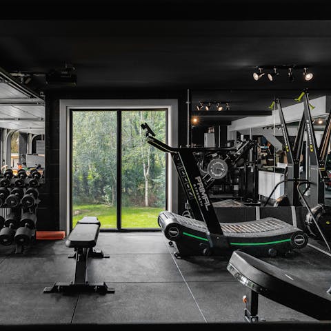 Work up a sweat in the fully equipped gym
