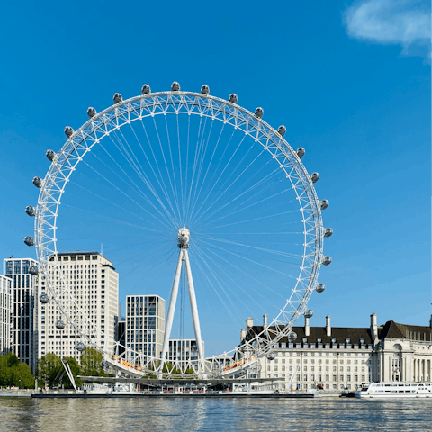 Enjoy incredible views from the London Eye