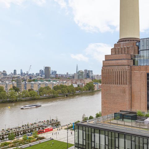 Enjoy river and skyline views from your private balcony