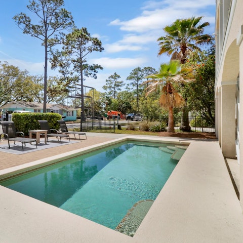 Relax with leisurely afternoons by the private pool