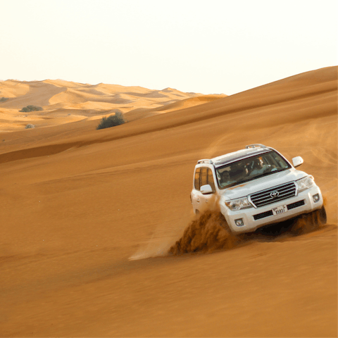 Head for the red sands with a dune cruise in a 4X4