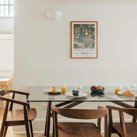 Spend cosy evenings at home or wander to a local restaurant