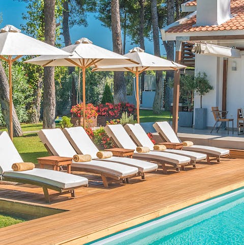 Sit back and relax on of the comfy loungers