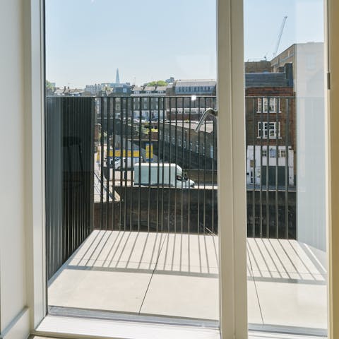Admire the top of The Shard from the small terrace