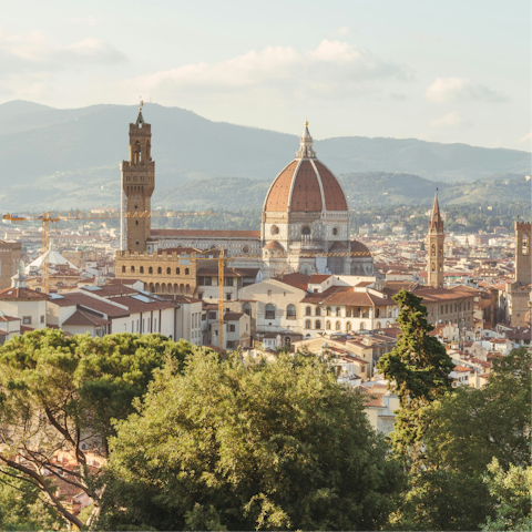 Take a day trip to Florence, an hour or so by car