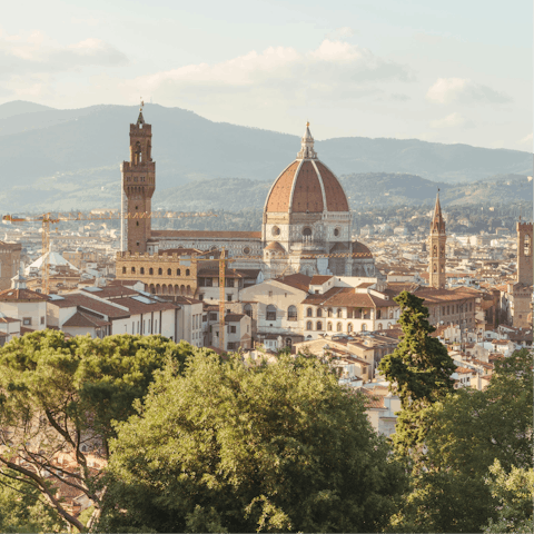 Take a day trip to Florence, an hour or so by car