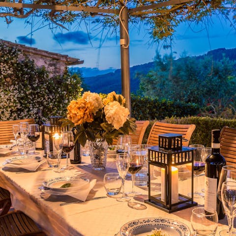 Prepare a delicious feast to enjoy as the sun goes down