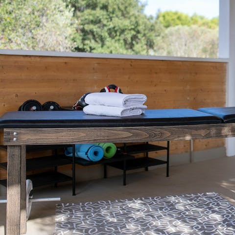 Enjoy a relaxing massage amidst the nature