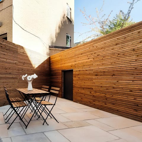 Spend mornings with your coffee out on the private terrace