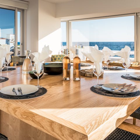 Open a bottle of rosé to enjoy with a home-cooked meal