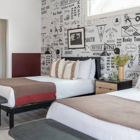 Generous US queen-sized beds throughout the home