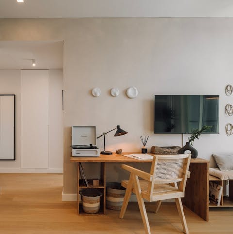 Stay on top of work emails at the dedicated desk