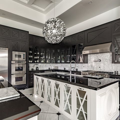 The stylish renovated chefs kitchen