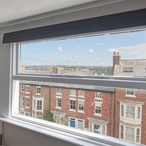 Take in the views of Whitby's rooftops
