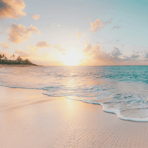 Sink your toes into white sand – Bingin beach is just steps away