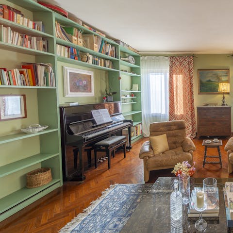 Tickle the ivories or curl up on the sofa with a good book