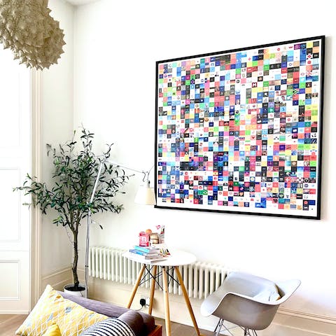 Admire the eclectic artwork