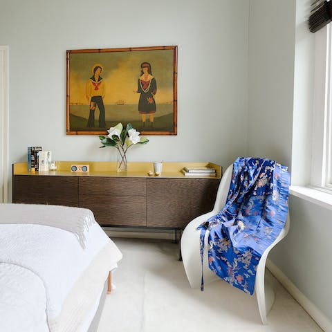 Find a sunny spot by the bedroom window for a relaxing read