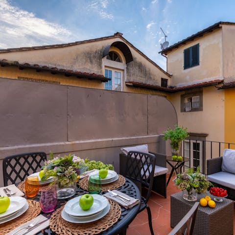 Make the most of the sunshine on the private terrace