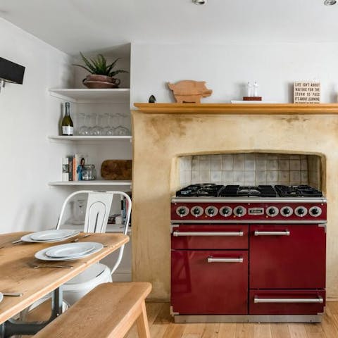 Prepare hearty family meals in the cosy kitchen