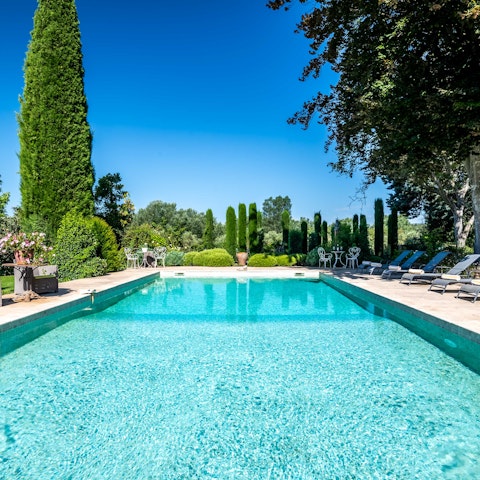 Enjoy sunny days lazing by the swimming pool
