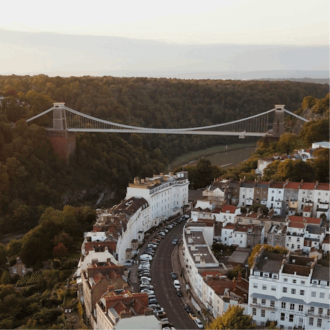 Stroll through pretty Clifton and across the iconic Clifton Suspension Bridge