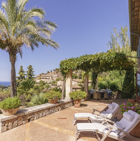 Lie back and lose yourself in a book on the terrace