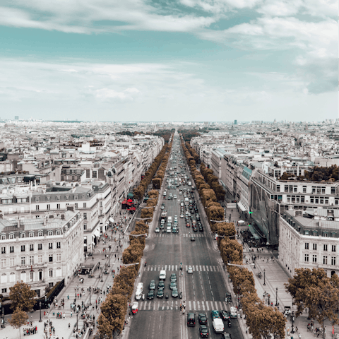 Go shopping on the esteemed Champs-Elysées, a short stroll away