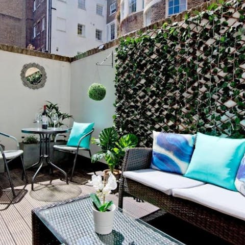 Wind down with drinks on the terrace after a day of exploring