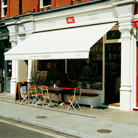 Soak up the atmosphere from a local cafe in Marylebone