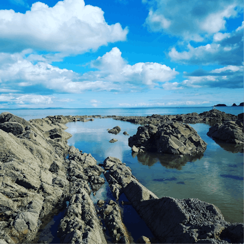 Pack a picnic and head down to the Saundersfoot coastline in under ten minutes on foot