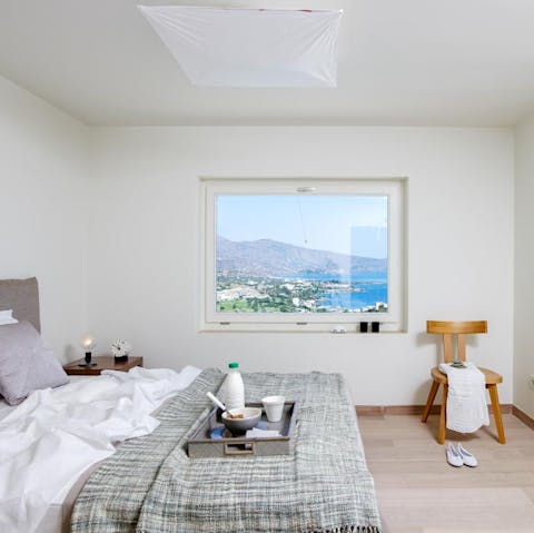Wake up to gorgeous sea views out through the bedroom windows