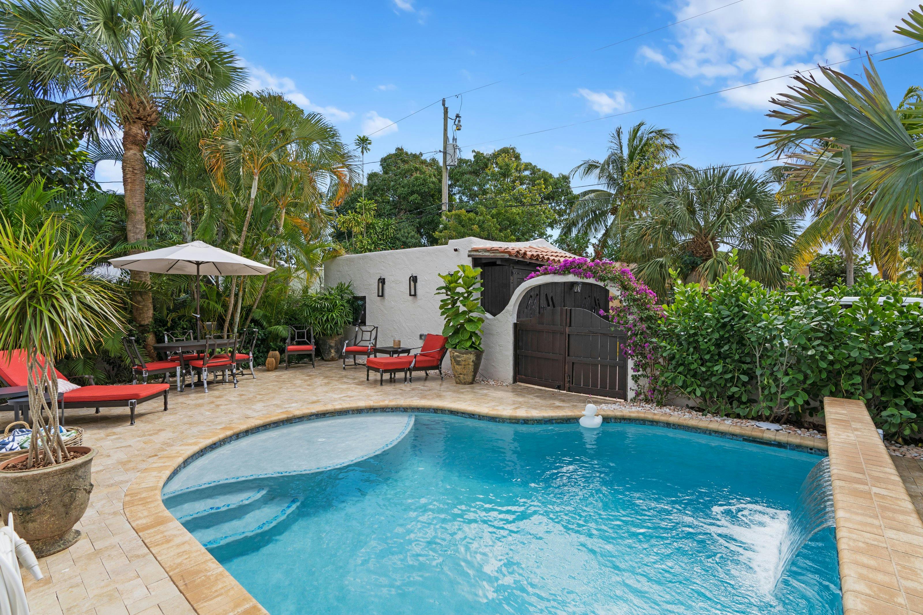 Blue Water & Palm Trees