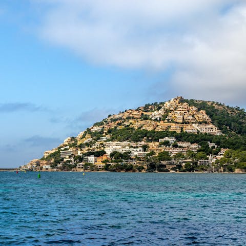 Explore the many cafes and restaurants of Puerto de Andratx – it's a short drive away