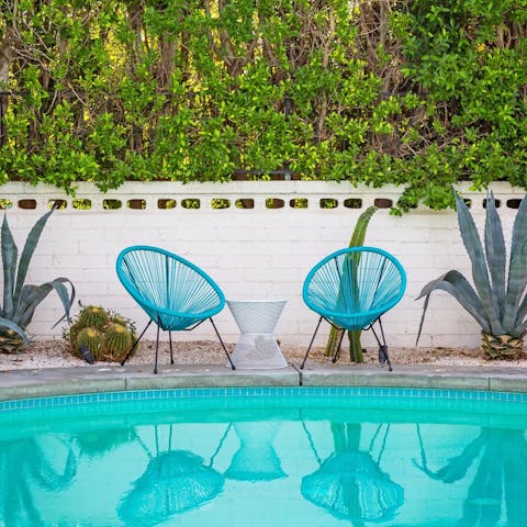 Sink into the saltwater pool and cool off with a gentle swim
