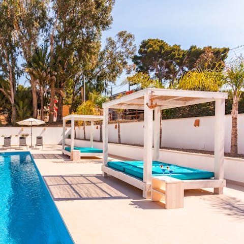 Secure a shady spot on a sun bed