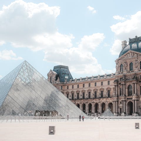 Be in awe of the many paintings and sculptures at the nearby Louvre Museum