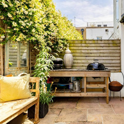 Fire up the grill and catch some sun on the private patio