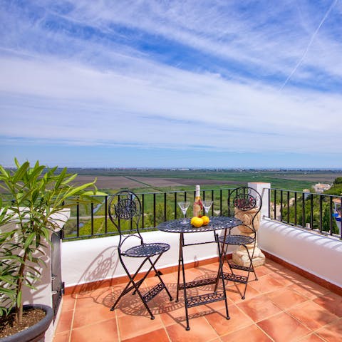 Sip a drink on the terrace and take in the vistas