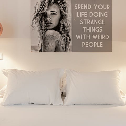Get some rest in the comfortable bed – and wake up to some good advice